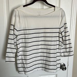 A.N.D. Shirt Color Cream/Black stripe size XL